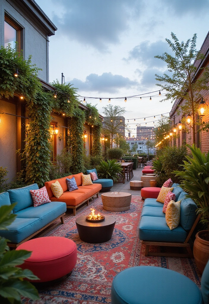 25 Stylish Outdoor Entertaining Areas That Will Elevate Your Gatherings to a Whole New Level! - 4. Vibrant Rooftop Terrace