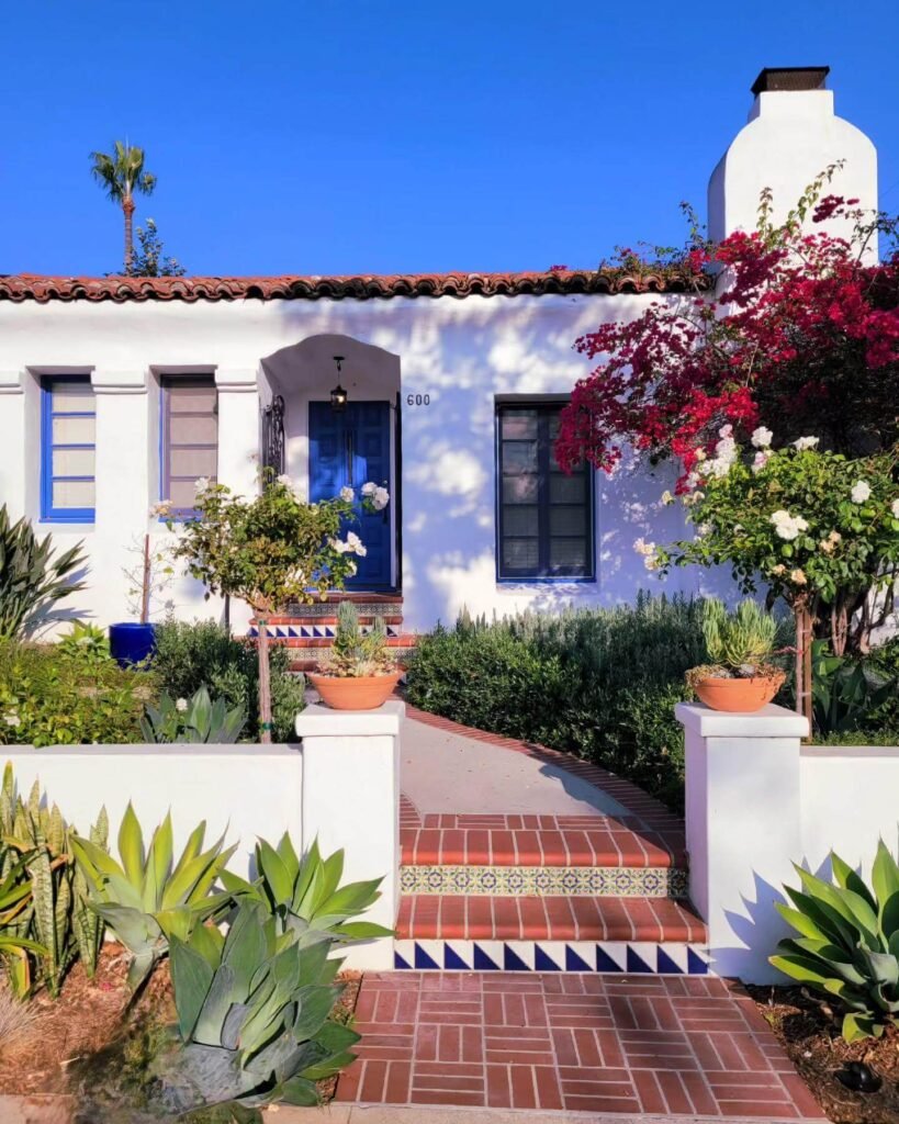 17. Mediterranean Flair with Terracotta and Bougainvillea