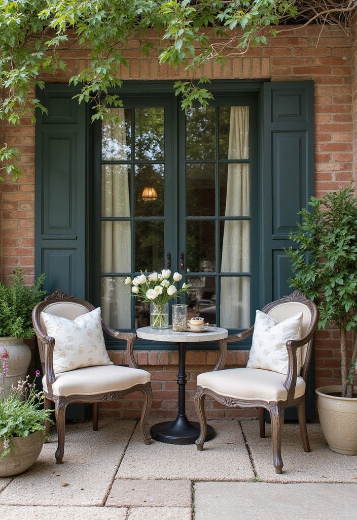 25 Stylish Outdoor Entertaining Areas That Will Elevate Your Gatherings to a Whole New Level! - 17. Stylish Dining Nook