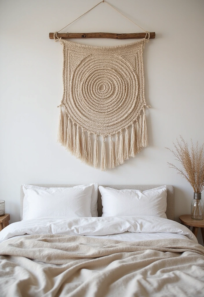 Bedroom Wall Decor with Woven Wall Hangings