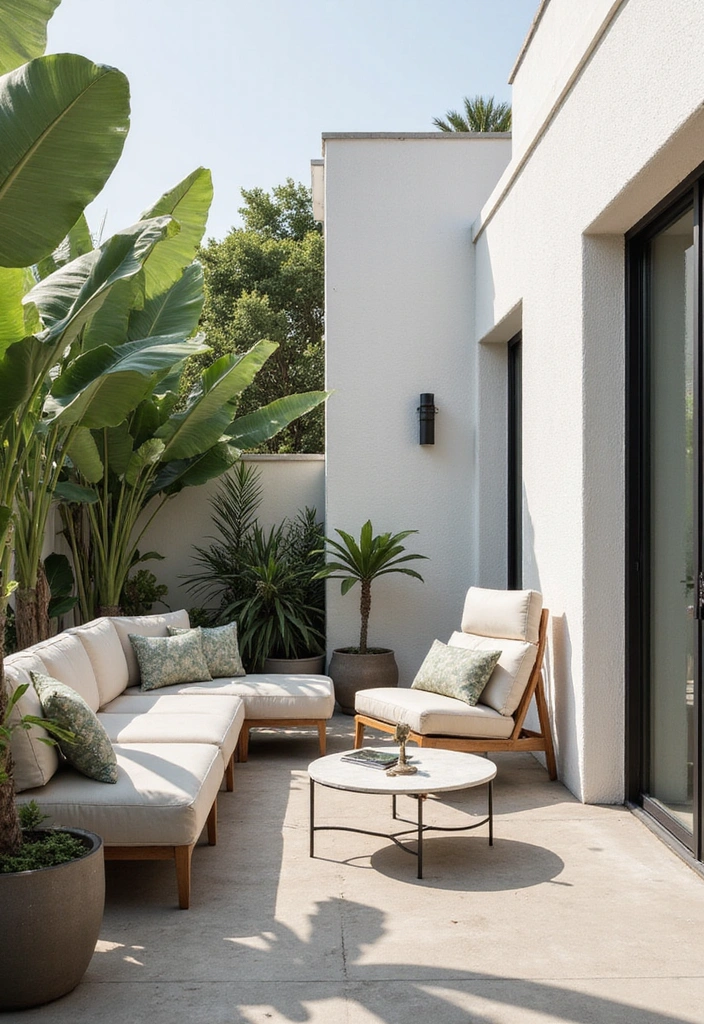 25 Stylish Outdoor Entertaining Areas That Will Elevate Your Gatherings to a Whole New Level! - 8. Modern Minimalist Oasis