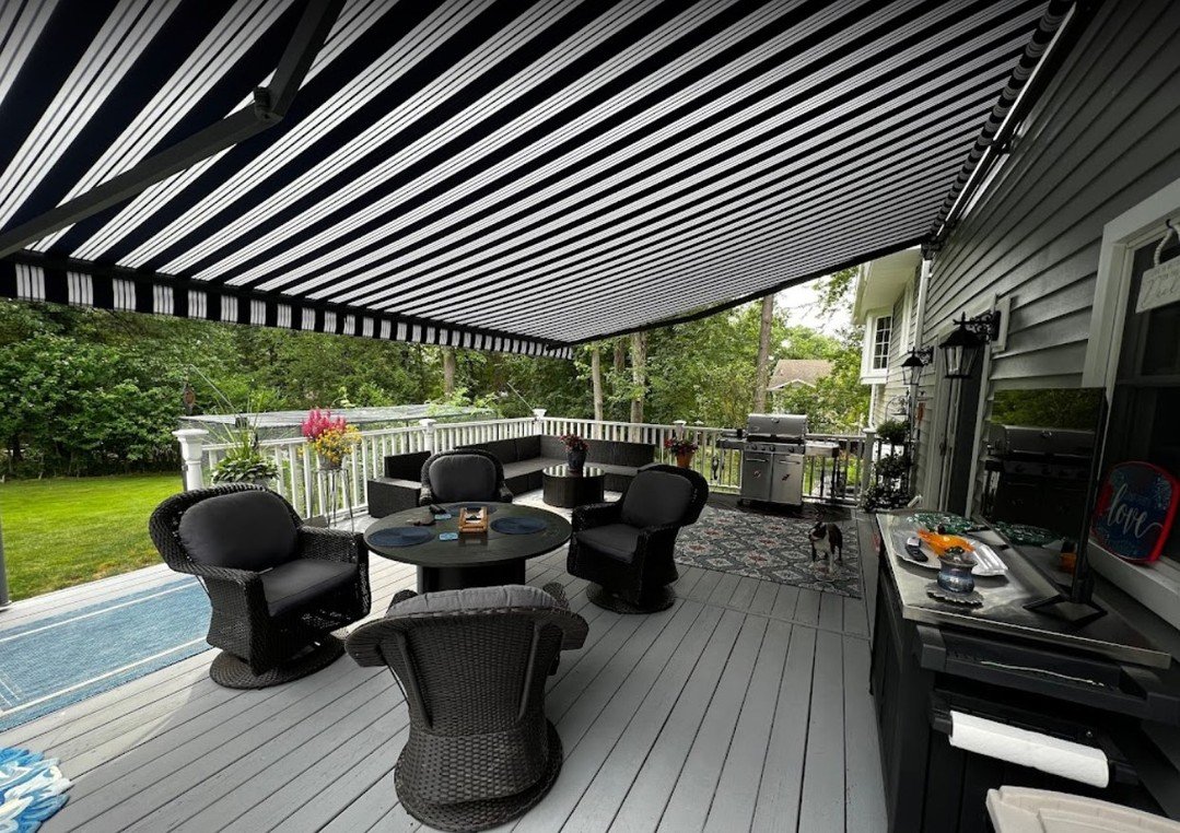 Fabric Draped Awnings Coverd Outdoor Patio