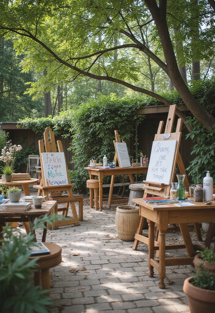 25 Stylish Outdoor Entertaining Areas That Will Elevate Your Gatherings to a Whole New Level! - 24. Artistic Outdoor Workshop