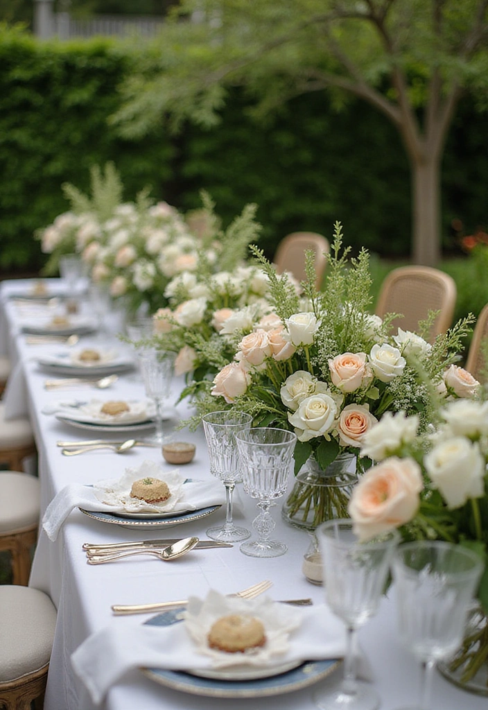 25 Stylish Outdoor Entertaining Areas That Will Elevate Your Gatherings to a Whole New Level! - 6. Elegant Garden Party Setup