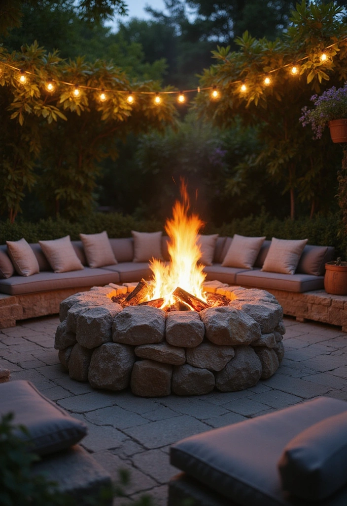 25 Stylish Outdoor Entertaining Areas That Will Elevate Your Gatherings to a Whole New Level! - 1. Cozy Fire Pit Lounge