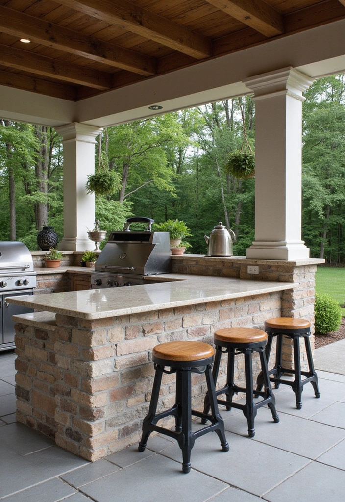 25 Stylish Outdoor Entertaining Areas That Will Elevate Your Gatherings to a Whole New Level! - 13. Cozy Outdoor Kitchen