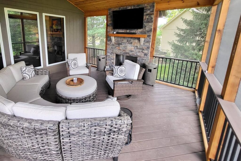 Back Porch Fireplace Ideas