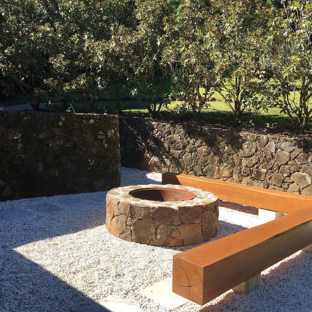 Natural Fire Pit Minimalist Zen Fire Pit with Clean Geometry