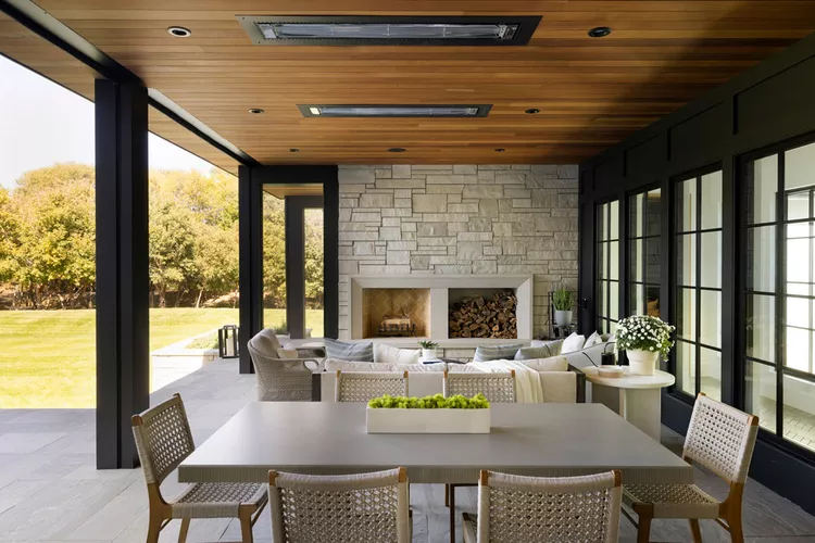 Back Porch Fireplace