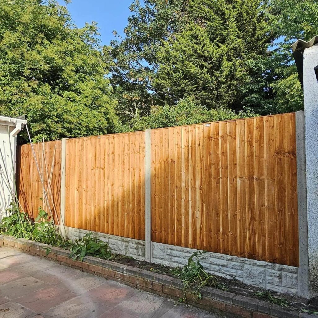 15. Tall Privacy Fence with Concrete Base