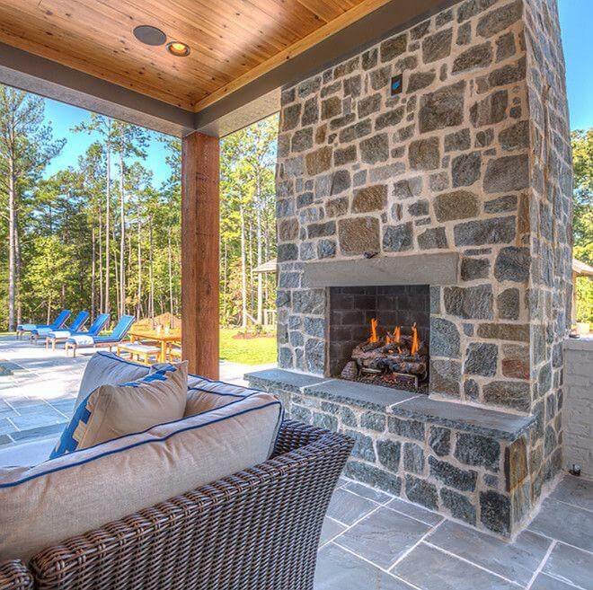 Back Porch Fireplace Bright