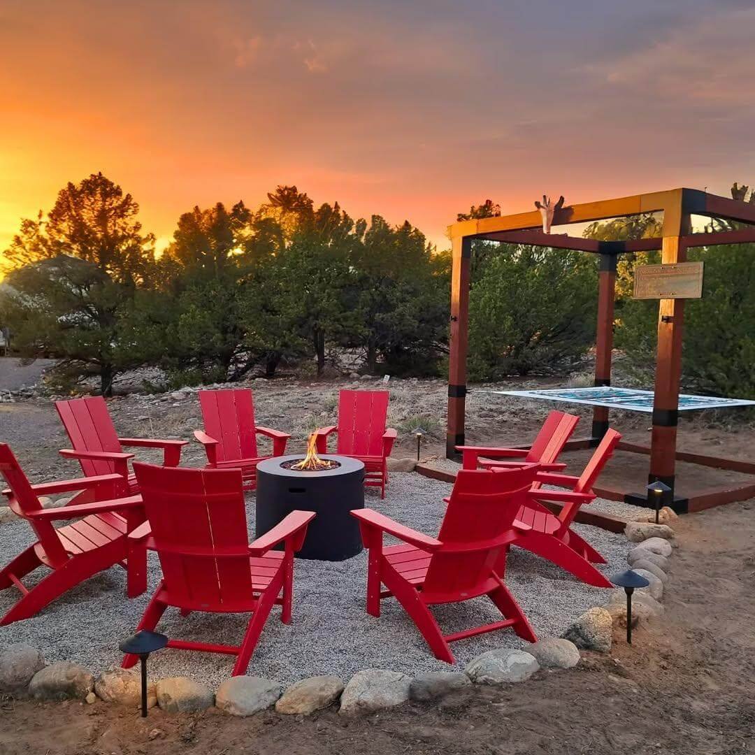 Bold and Bright Gravel Fire Pit 