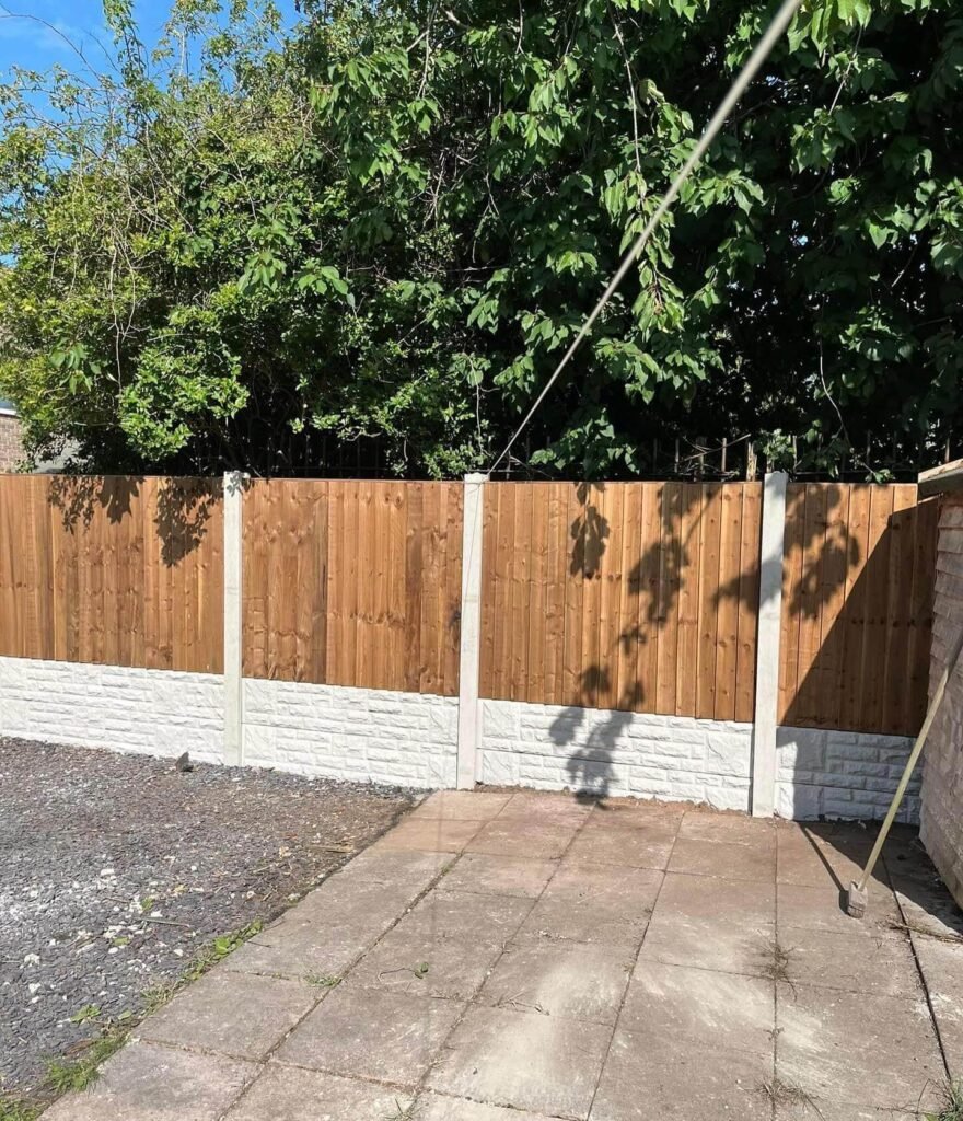 19. Modern Concrete-Base Fence for Clean Separation