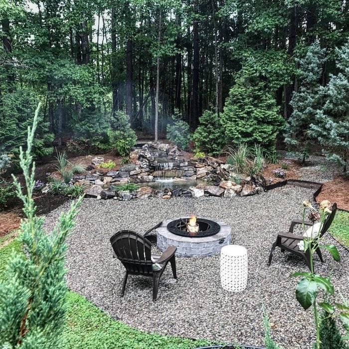 Fire Pit Retreat Gravel Backyard Ideas 