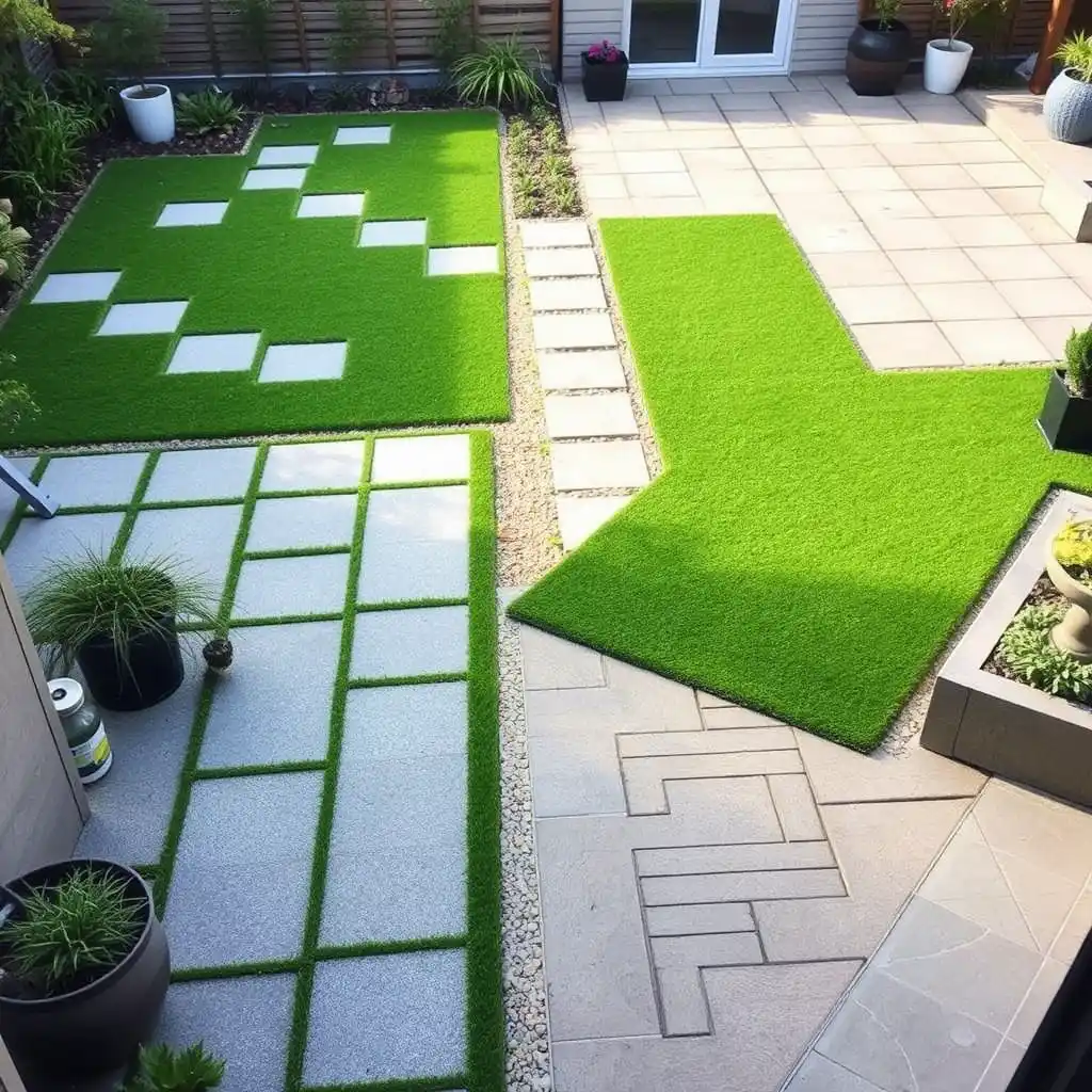 s Ways to Transform Your Outdoor Space Artificial Grass and Paving Idea