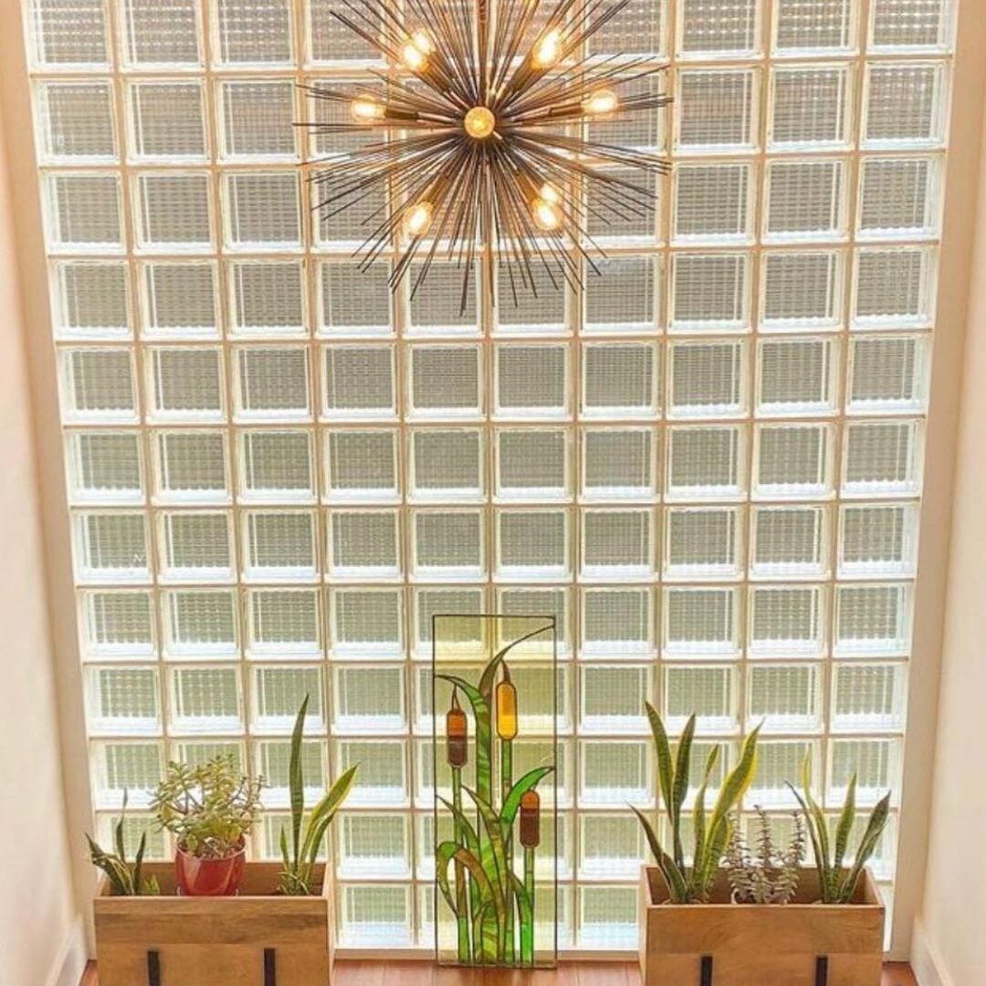 Cinder Block Fence Mix It Up with Glass Blocks