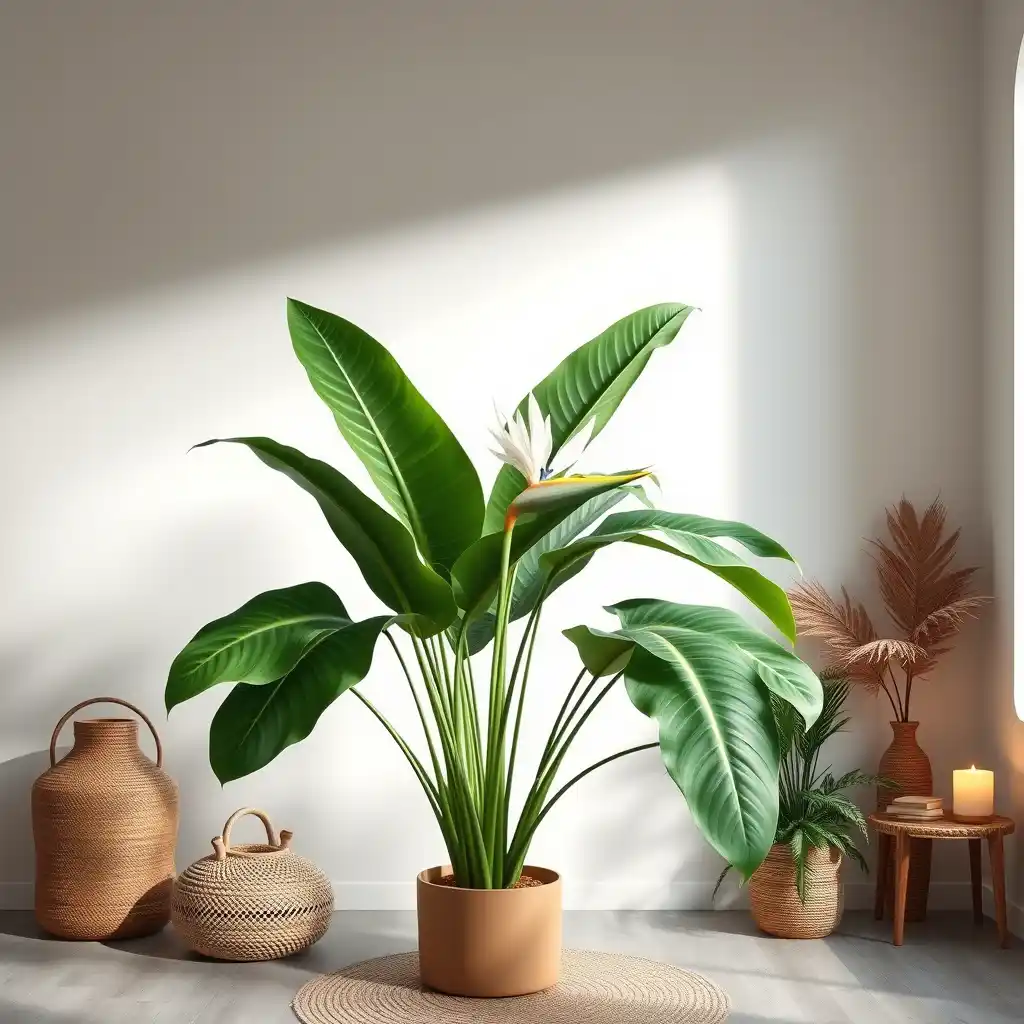 Tropical Decor Ideas for Home White Bird of Paradise Plant