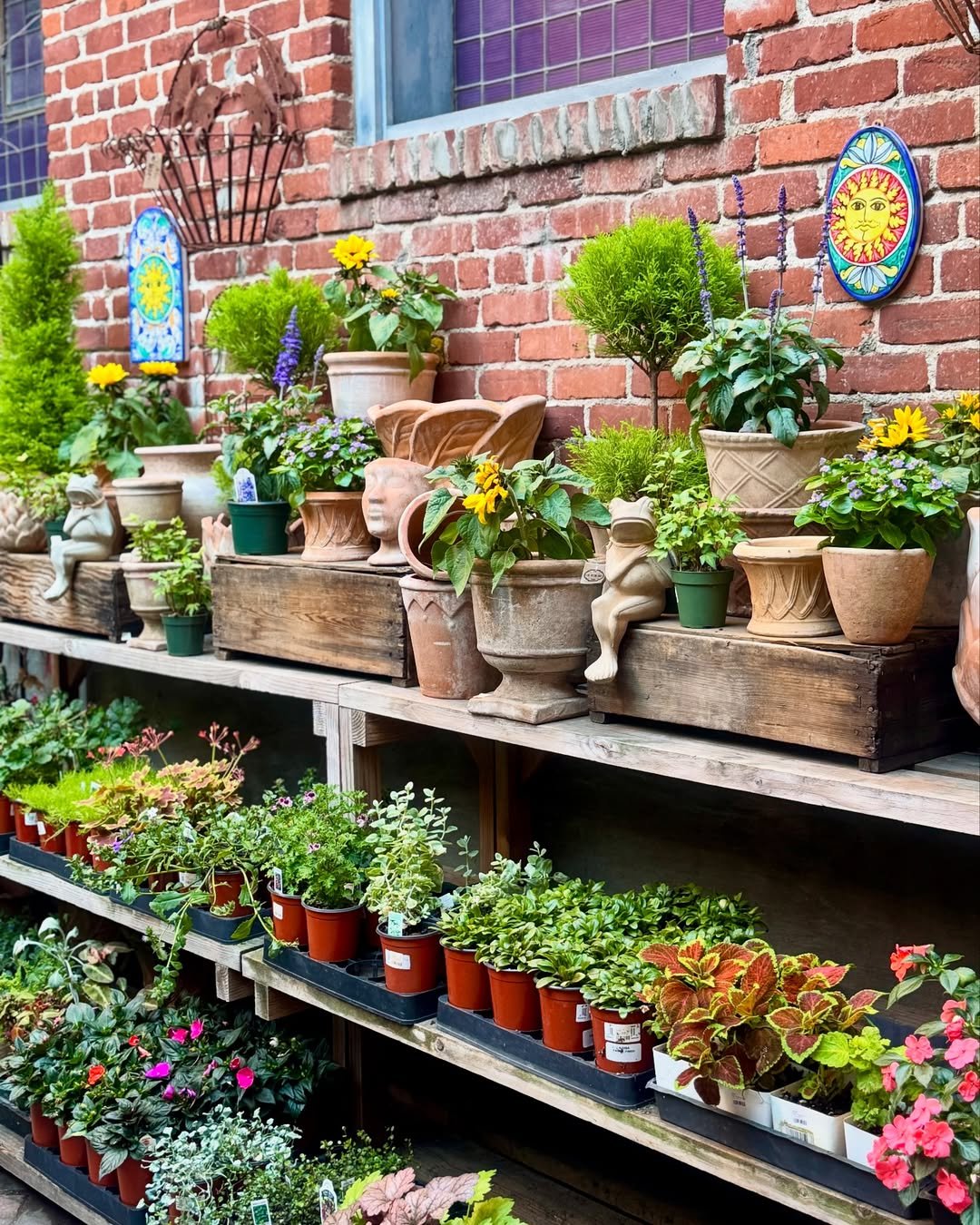 potting Shed interior Built-In Planter Boxes