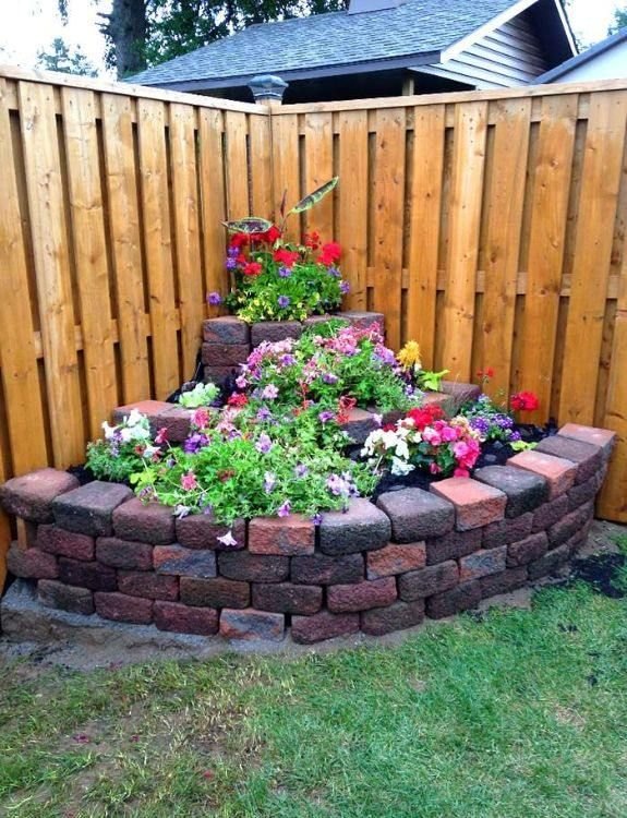 Corner Rock Garden Tiered Flower Bed