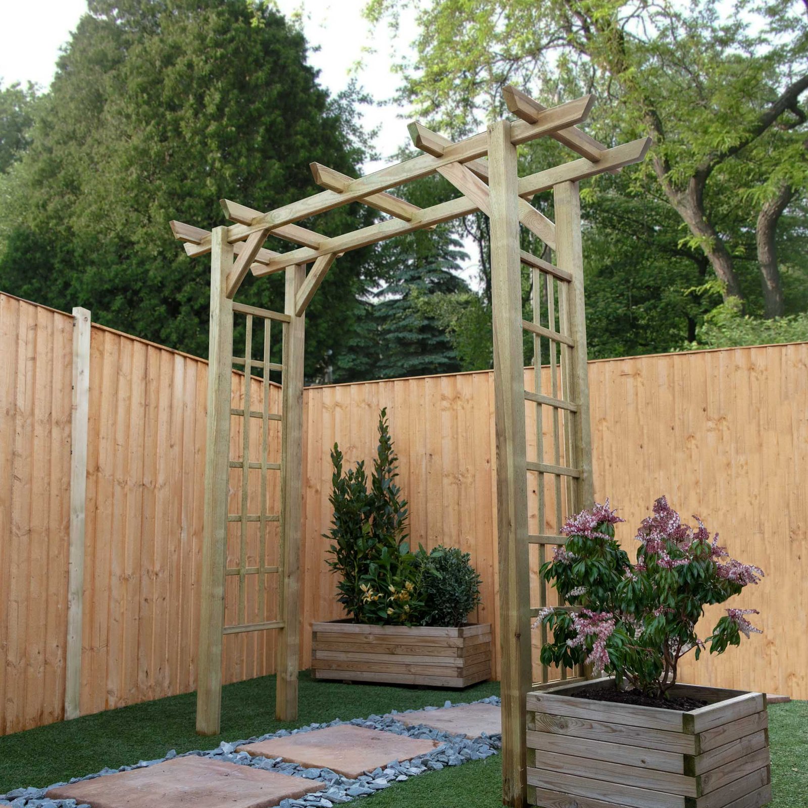 Wooden Pergola Arch in Stunning Garden Arch Trellis 