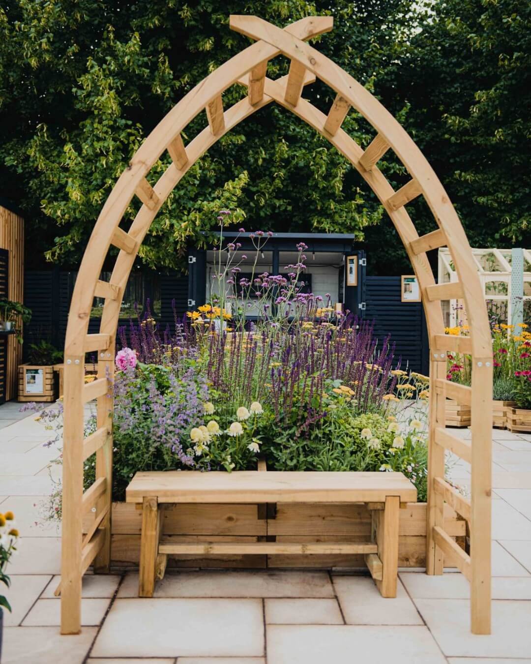 Garden Bench Trellis  in Stunning Garden Arch Trellis 