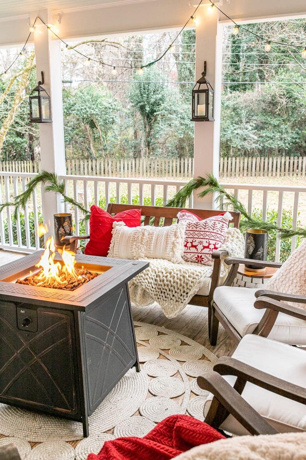 Back Porch Decorating Cozy Fire Pit Gathering