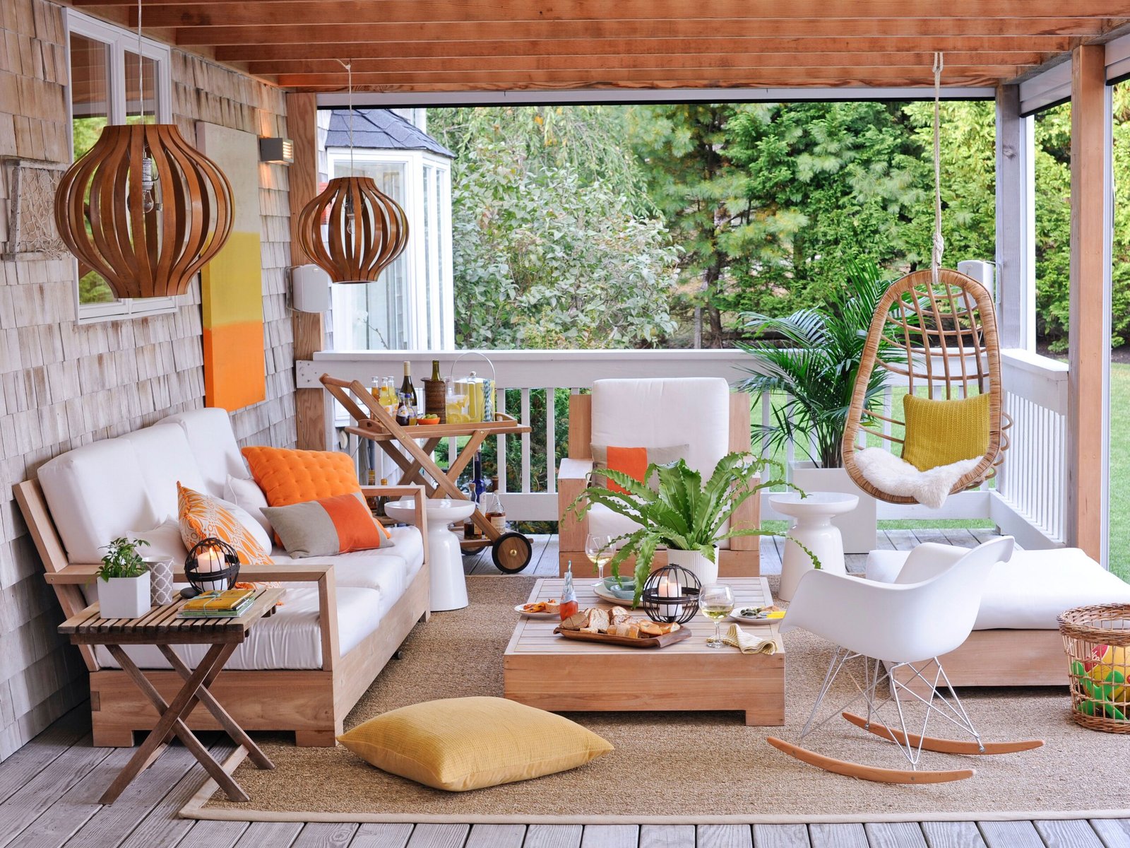 Back Porch Decorating Twinkling Lights and Cozy Vibes