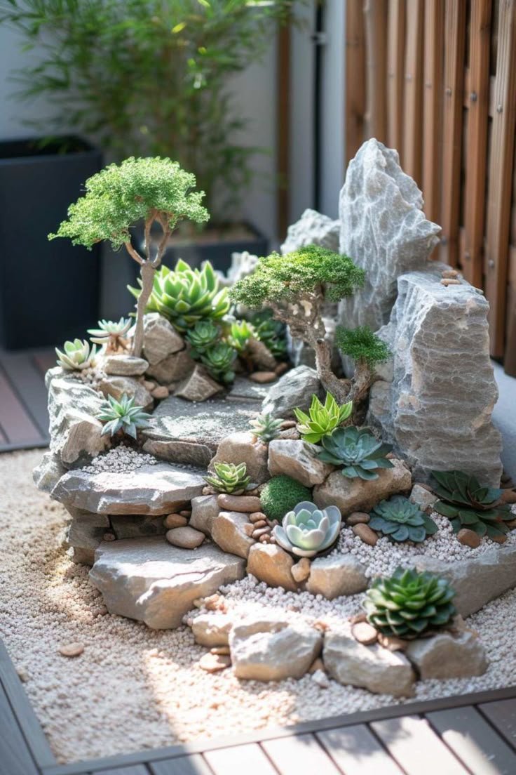 Corner Rock Garden Miniature Oasis