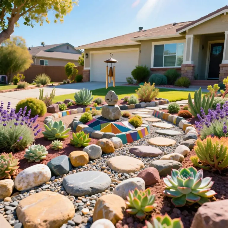 DIY Front Yard Rock Landscaping