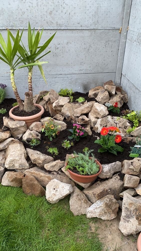 Corner Rock Garden Modern Zen Garden