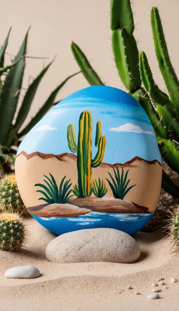 Painted Rock Garden Desert Oasis