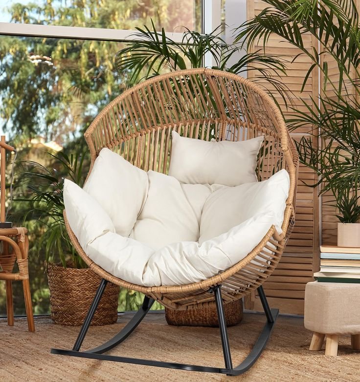 Small Back Porch Furniture Modern Round Table with Poufs