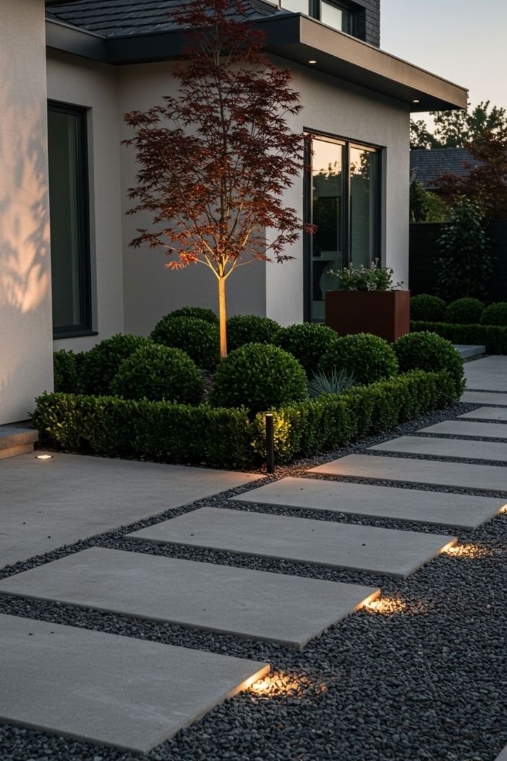 Modern Front Yard Landscaping Lush Garden Beds