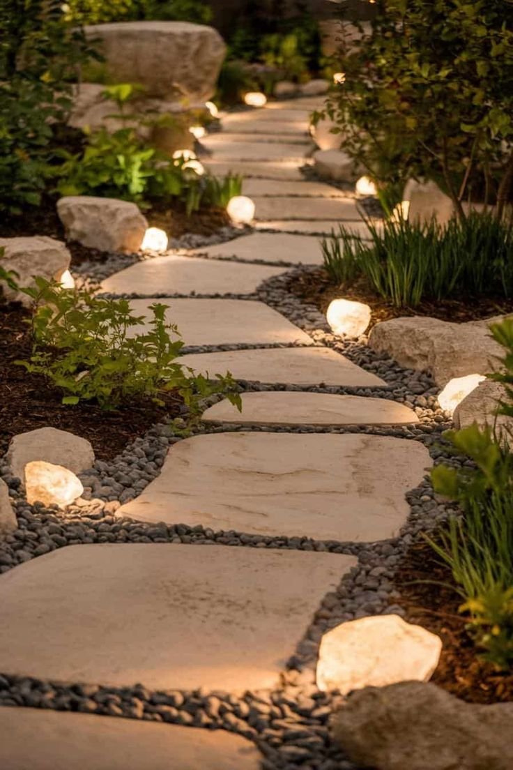 Outdoor Landscaping Stunning Stone Walkways
