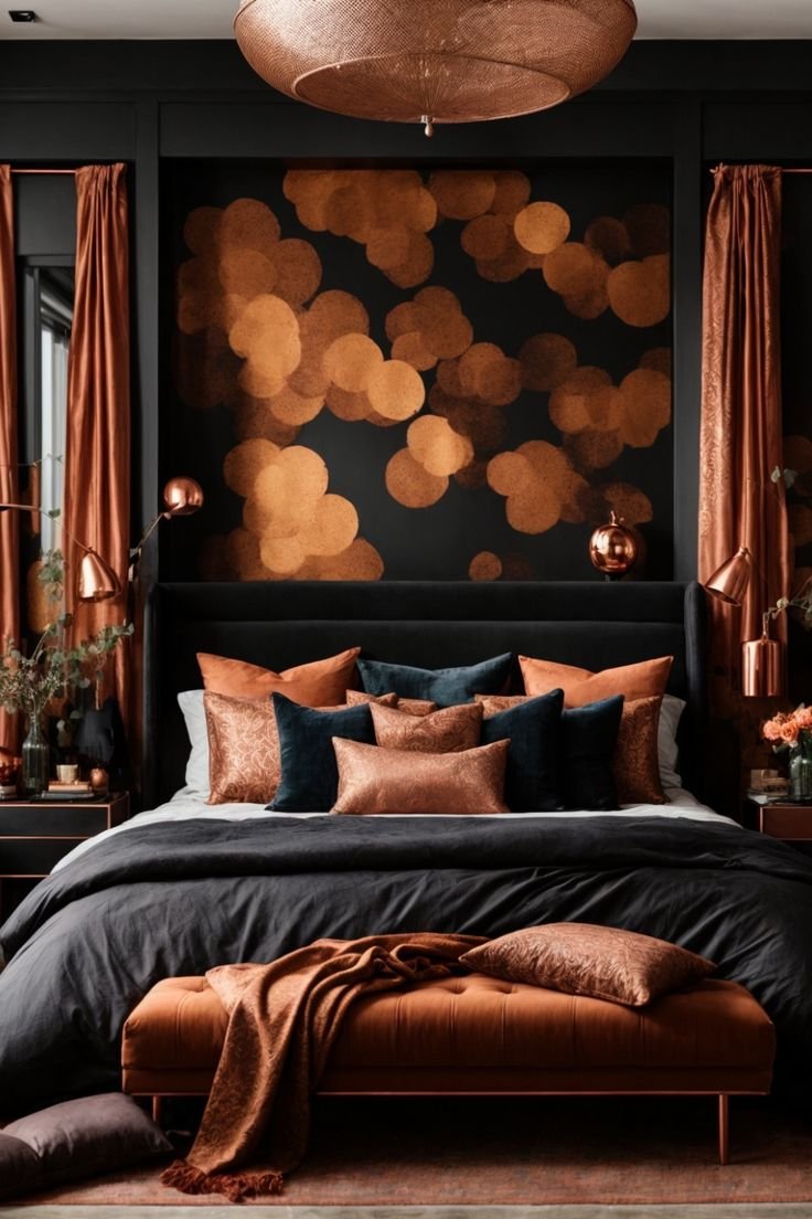 Modern Luxury Bedroom Design Elegant Canopy Drapes