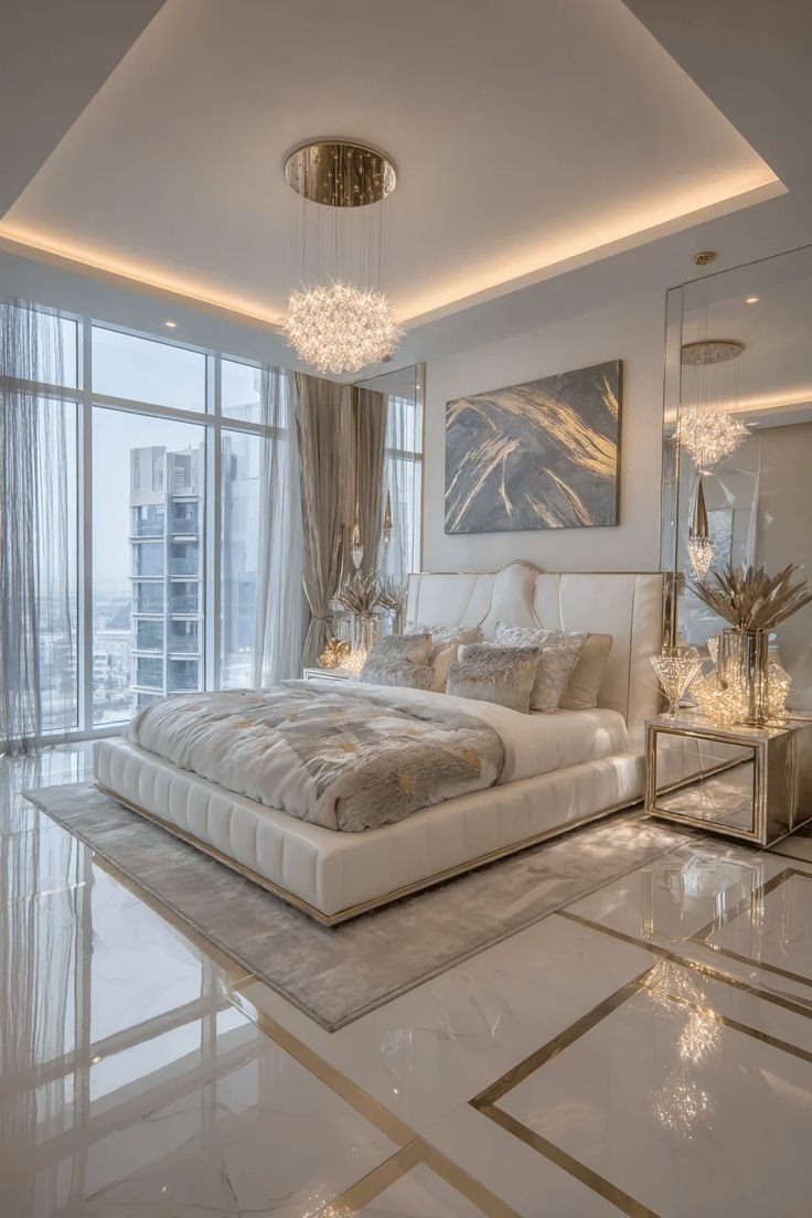 20 Modern Luxury Bedroom Design Ideas for the Ultimate Upscale Vibe! - 12. Cozy Fireplaces