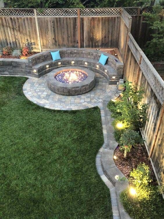 Outdoor Landscaping Cozy Fire Pit Areas