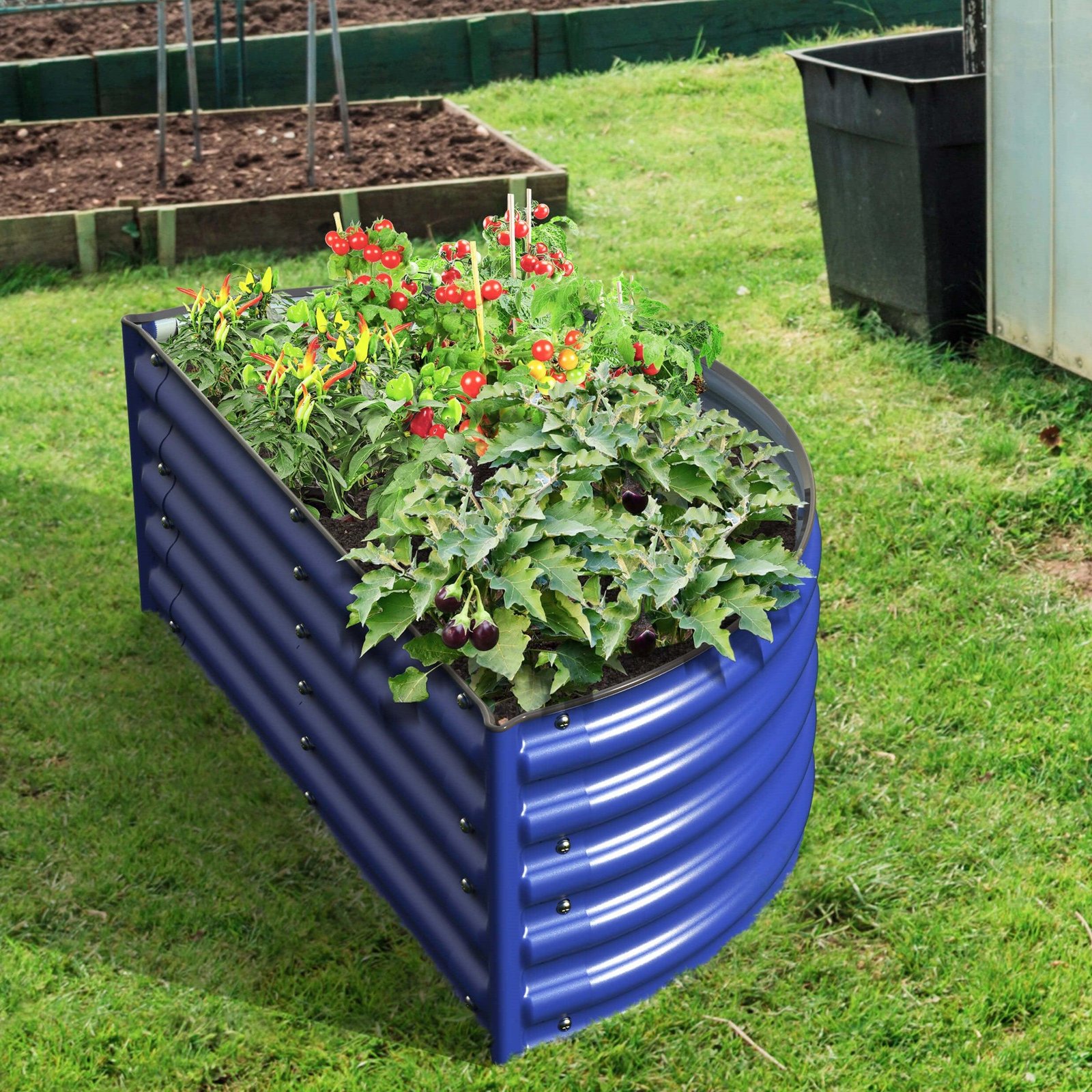 Round Flower Beds Stylish Steel Planters