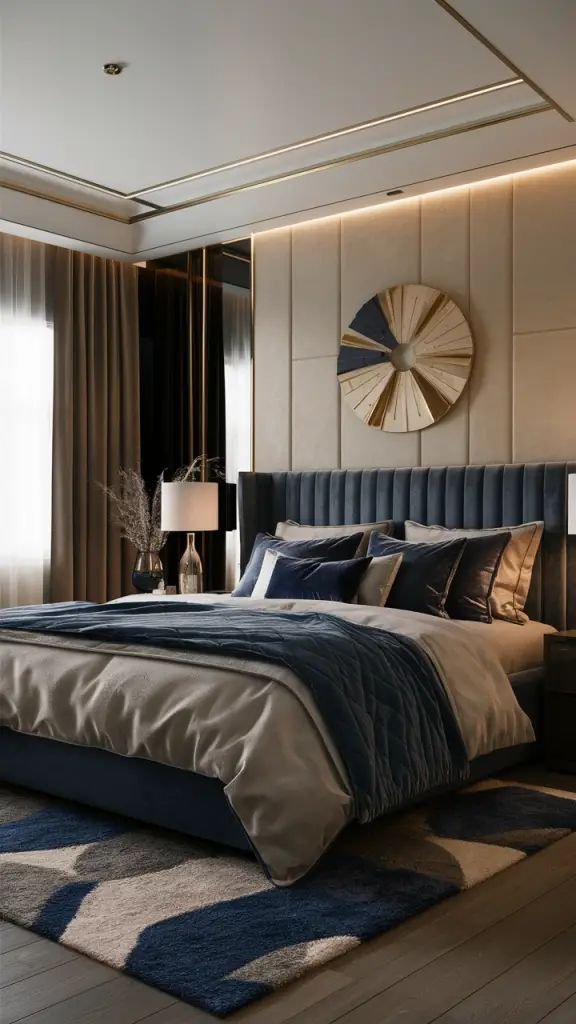 Modern Luxury Bedroom Design  Statement Lighting Fixtures