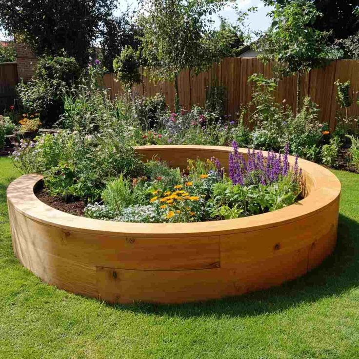 Round Flower Beds Functional Raised Bed