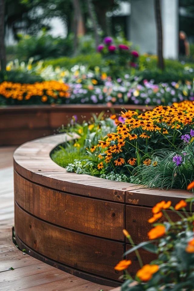 Round Flower Beds Unique Garden Sculpture