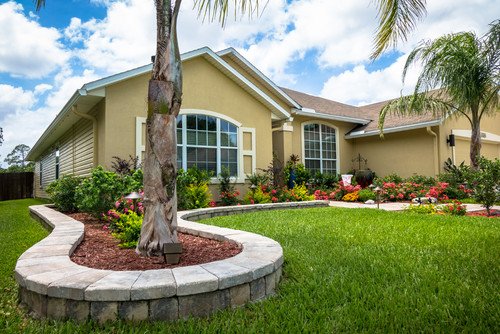Large Front Yard Landscaping Natural Borders