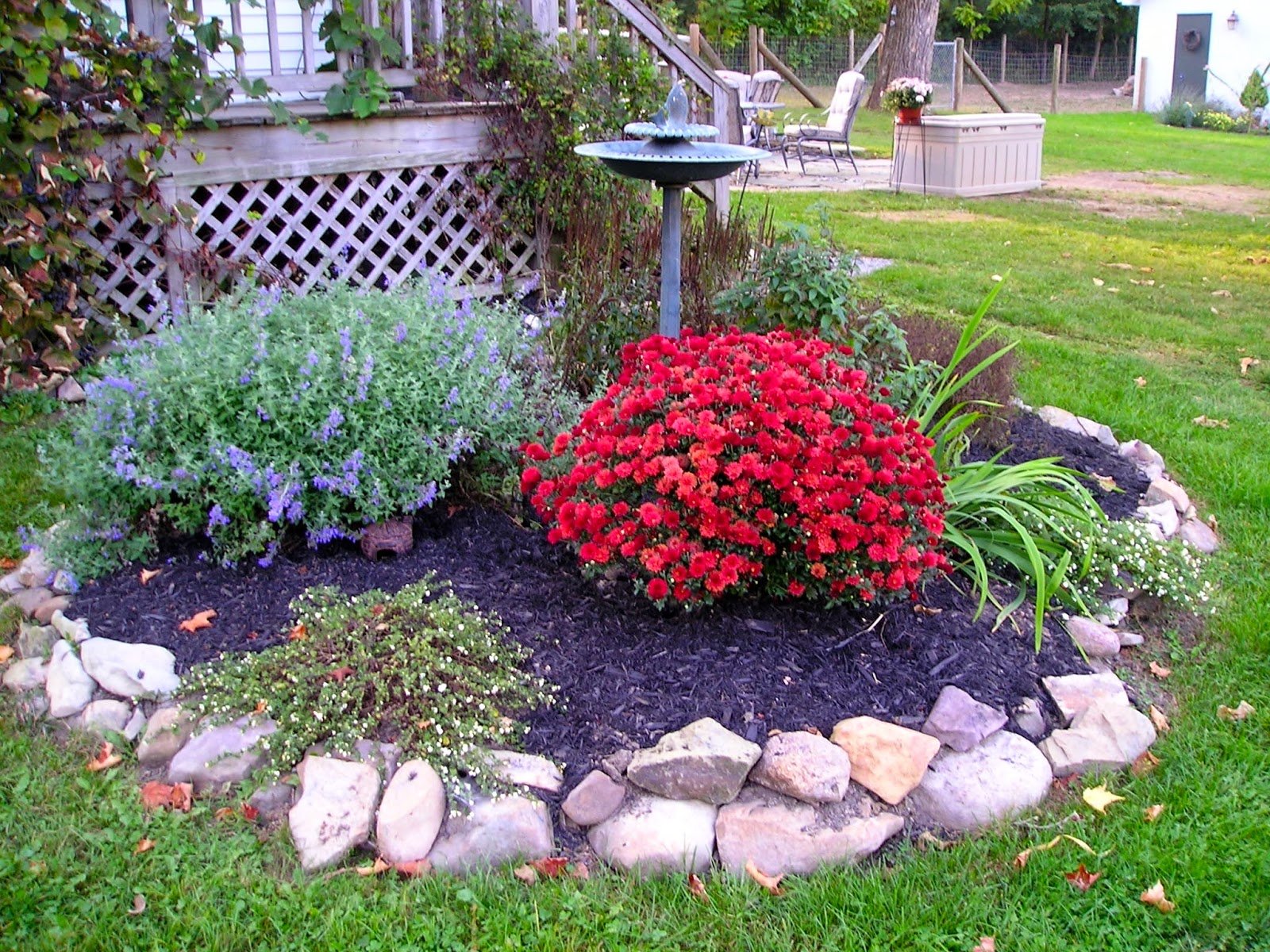 Round Flower Beds Rustic Metal Accents
