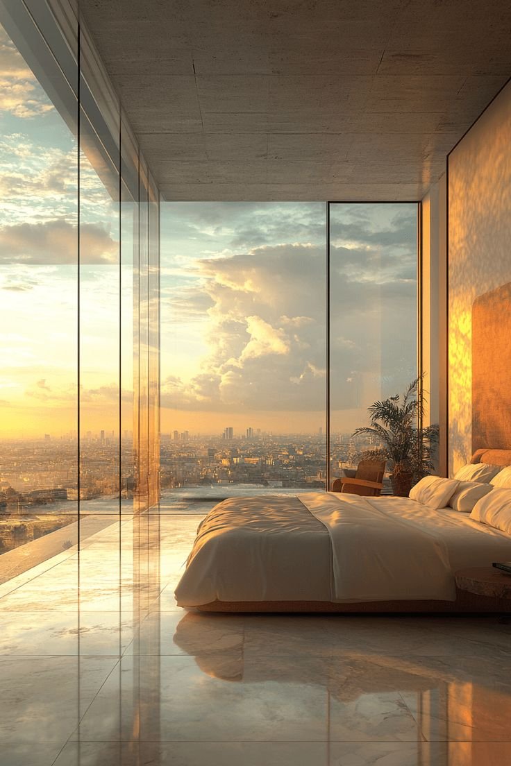 Bedroom Interior Designs Cityscape Dreams: A Bedroom with a View