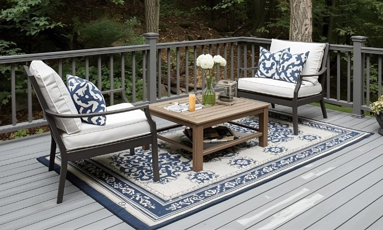 **12 Outdoor Deck Decorating Ideas That Turn Boring Boards Into Your Favorite Room** Your deck probably sits there looking like every other pressure-treated rectangle in the neighborhood—basic railing, maybe some faded plastic chairs, zero personality, and absolutely nothing making you choose it over the couch inside. You built or bought this expensive outdoor space that mostly collects pollen and dead leaves while you scroll through Instagram photos of gorgeous deck transformations wondering how they made plywood look that good. The gap between boring deck and Instagram-worthy outdoor room isn't about construction skills or unlimited budgets—it's knowing which layers transform plain platforms into spaces that pull you outside. Smart furniture arrangement, strategic lighting, living elements, and finishing touches create atmosphere that makes decks feel designed rather than simply built and abandoned. We're covering 12 outdoor deck decorating ideas addressing furniture selection, lighting strategies, privacy solutions, plant integration, and styling details that work across deck sizes and budgets. You'll discover how to define zones on large decks, make small decks feel spacious, incorporate greenery without dirt everywhere, and create evening ambiance that keeps you outside long after sunset. ## Essential Deck Decorating Principles - **Define Purpose Before Decorating:** Clear function—dining, lounging, entertaining—guides furniture and layout decisions preventing random scattered elements. It's like room planning where purpose dictates design. The intentional approach creates cohesive useful spaces rather than confused mixed-use areas serving nothing well. - **Layer Lighting Creates Atmosphere:** Multiple light sources at varied heights—overhead, task, accent—provide flexibility and ambiance beyond single harsh fixture. It's like interior lighting where layers create mood. The dimensional illumination transforms decks from daytime-only spaces into evening destinations. - **Weatherproof Doesn't Mean Ugly:** Quality outdoor furnishings and materials withstand elements while looking sophisticated rather than purely utilitarian. It's like technical fabrics in fashion where performance and style coexist. The durable beautiful choices prove weather-resistance and aesthetics aren't opposing requirements. ## 12 Outdoor Deck Decorating Ideas Transform plain decks with these outdoor deck decorating ideas featuring practical styling approaches and atmosphere-building techniques. ### Outdoor Area Rug Foundation Anchor furniture groupings with weather-resistant outdoor rug defining conversation or dining zones while adding color, pattern, and comfort underfoot. Choose sizes extending 12-24 inches beyond furniture edges preventing legs sitting partly off creating unstable wobbly arrangements. Polypropylene or recycled plastic rugs withstand moisture, sun, and mildew maintaining appearance through seasons. Select patterns and colors complementing home exterior and planned furniture—geometric designs suit modern aesthetics, traditional patterns work with classic styles, natural fibers create casual coastal vibes. The rug foundation instantly makes decks feel more living-room than outdoor-platform visually and physically. Secure corners with rug tape or furniture weight preventing wind lifting. Hose clean periodically maintaining fresh appearance removing pollen and debris. ### String Light Canopy Overhead Drape café-style string lights across deck creating magical overhead glow transforming evening atmosphere completely. Run lines parallel creating uniform coverage or crisscross for random relaxed pattern. Use guide wires, eye hooks, or decorative poles mounting securely to house, posts, or freestanding structures ensuring safe installation handling wind and weather. Choose warm-toned Edison bulbs or globe lights avoiding harsh white LED creating cold institutional feeling. Dimmable systems allow adjusting brightness matching mood and activity. The relatively inexpensive lighting addition delivers disproportionate impact making decks usable and inviting after dark. Add timer or smart controls automating on/off cycles eliminating daily manual operation. The atmospheric lighting turns ordinary decks into enchanting evening destinations. ### Vertical Privacy Screens Install freestanding or railing-mounted screens creating privacy from neighbors while adding architectural interest and modern styling. Choose slatted wood, bamboo panels, metal geometric patterns, or living plant walls depending on aesthetic preferences and budget. Position strategically blocking specific sight lines without completely enclosing deck preventing claustrophobic feeling. Mix solid and open sections balancing privacy with airflow and light penetration. Paint or stain screens coordinating with deck and house colors creating cohesive appearance. Add climbing plants—jasmine, clematis, climbing roses—softening hard edges while increasing coverage density naturally. The vertical elements add dimension and enclosure making decks feel like defined outdoor rooms rather than exposed platforms. ### Built-In Bench Seating Construct continuous bench seating along deck perimeter providing permanent seating without furniture footprint. Design with hinged lids creating hidden storage underneath for cushions, toys, gardening supplies, or outdoor entertaining essentials. Standard bench height measures 18 inches with 18-inch depth ensuring comfortable seating dimensions. Add cushions in weather-resistant fabrics providing comfort, color, and style easily changed seasonally refreshing appearance. Include back supports or pillows creating proper lumbar support for extended sitting. The built-in approach maximizes usable deck space especially valuable on smaller platforms while providing substantial seating capacity for gatherings. Paint or stain matching deck or contrasting creating architectural definition. ### Container Garden Layers Arrange potted plants in varied heights and groupings creating living layers and softening hard deck surfaces. Use substantial containers—14 to 24 inches diameter—providing adequate root space and visual presence. Mix evergreen structure plants—boxwood, small conifers—with seasonal flowers and trailing varieties creating year-round interest with changing accents. Group odd numbers—three, five, seven—in asymmetrical arrangements feeling more natural than rigid symmetry. Include fragrant varieties—jasmine, gardenia, herbs—enhancing sensory experience. Position strategically defining zones, softening corners, or screening unsightly views. Choose lightweight containers or add casters enabling seasonal rearrangement and winter protection. The flexible plant displays add life and beauty without permanent landscape alterations. ### Outdoor Sectional Conversation Set Invest in quality outdoor sectional sofa creating substantial comfortable seating encouraging lingering and genuine relaxation. Choose weather-resistant wicker, aluminum, or all-weather cushions maintaining appearance through exposure. L-shaped or U-shaped configurations suit corner placements maximizing seating within compact footprints. Add coffee table and side tables creating functional surfaces for beverages, books, and decorative styling. Include throw pillows in varied patterns and textures creating layered collected appearance. The substantial furniture investment signals deck as legitimate living space rather than afterthought receiving hand-me-down indoor castoffs. Position facing best views or creating intimate conversation circle encouraging connection and conversation. ### Shade Sail or Cantilever Umbrella Install modern shade sail or large cantilever umbrella providing sun protection without posts interrupting furniture arrangements. Triangular or square shade sails mount to house and posts creating contemporary architectural element while blocking intense sun. Cantilever umbrellas pivot and angle adjusting coverage as sun moves. Choose neutral colors—tan, gray, white—maintaining sophisticated appearance or bold colors making design statements. Retractable or removable options allow adjusting coverage seasonally and protecting materials during harsh weather. The shade solution extends deck usability during peak summer heat making midday lounging comfortable rather than unbearable. Position covering primary seating or dining areas ensuring functionality matches aesthetic contribution. ### Bistro Dining Set Include compact bistro table and chairs creating intimate dining spot perfect for morning coffee or casual meals. Choose folding designs storing easily when hosting larger gatherings requiring floor space. Metal sets provide classic café styling while wood versions offer warmth and natural beauty. Position catching morning sun or evening shade depending on preferred usage times. Add small potted herbs nearby creating convenient fresh ingredients within reach. The defined dining spot encourages outdoor meals rather than defaulting to indoor eating. Include outdoor-safe tableware and serving pieces stored conveniently nearby removing barriers to actual use. ### Decorative Railing Planters Mount window box style planters directly on railings adding flowers and greenery without consuming valuable floor space. Long narrow containers measuring 24-36 inches create continuous flowering borders while 6-8 inch depth provides adequate root space. Ensure secure mounting preventing accidents from wind or weight. Plant with trailing varieties—petunias, bacopa, ivy—cascading downward creating living curtain visible from below. Mix upright herbs or flowers adding height variation and visual interest. The vertical planting strategy maximizes limited deck square footage while creating beautiful display announcing garden presence. Choose containers matching railing materials or contrasting creating intentional accent. ### Fire Feature Centerpiece Add propane or natural gas fire table creating gathering focal point and extending evening usability into cooler seasons. Modern fire tables double as coffee tables when not burning providing dual functionality. Choose sizes and styles complementing overall aesthetic—sleek contemporary, rustic industrial, traditional elegant. Position fire feature as conversation circle center arranging seating around encouraging gathering and s'mores-making. Check local codes regarding setback requirements and open flame regulations ensuring legal safe installation. The warm flickering flames create magical ambiance while providing actual warmth making spring and fall evenings comfortable. Include storage for fire glass or lava rocks maintaining clean appearance when not operating. ### Outdoor Curtains or Drapes Hang weather-resistant curtains from pergola beams or cable wires creating soft romantic enclosure and adjustable shade control. Choose outdoor fabrics resisting mildew, fading, and moisture while maintaining beautiful appearance. Mount on traverse rods or simple cables using outdoor-safe hardware and grommets. Open curtains fully for unobstructed views and breeze or close partially creating intimate protected feeling during intense sun or wind. White or neutral colors reflect heat while bold colors make design statements. The soft fabric elements contrast hard deck surfaces creating visual and physical softness. Remove or secure during severe weather preventing damage from extreme wind and precipitation. ### Decorative Storage Solutions Include attractive storage—deck boxes, cabinets, shelving—keeping entertaining essentials, cushions, and supplies organized and accessible. Choose weatherproof materials—resin, treated wood, powder-coated metal—withstanding outdoor exposure. Position strategically doubling as additional seating, side tables, or plant stands maximizing functionality. Coordinate storage finishes with deck colors and furniture styles creating cohesive intentional appearance. Store cushions during storms protecting investment and maintaining fresh appearance. Keep frequently used items—grilling tools, outdoor dinnerware, entertainment supplies—readily accessible eliminating trips indoors interrupting outdoor enjoyment. The organized approach keeps decks looking tidy and styled rather than cluttered with necessary but unsightly items. ## Creating Cohesive Deck Designs - **Establish Color Palette:** Choose three to five coordinating colors repeating through furniture, cushions, containers, and accessories creating unified appearance. It's like interior design where color coordination ties rooms together. The disciplined palette prevents chaotic mismatched appearance common in outdoor spaces. - **Mix Textures and Materials:** Combine wood, metal, fabric, and plants creating dimensional interest preventing single-note monotony. It's like layering where variety creates richness. The material diversity adds sophistication and visual complexity elevating overall design quality. - **Scale Appropriately:** Choose furniture and features sized correctly for deck dimensions—substantial pieces suit large decks while compact selections prevent overwhelming small spaces. It's like clothing fit where proportion matters critically. The proper scaling ensures comfortable functional arrangements looking intentional rather than cramped or sparse. ## Frequently Asked Questions About Outdoor Deck Decorating ### How Do You Decorate Small Deck Without Overcrowding? Choose appropriately scaled furniture—bistro sets instead of full dining tables, armchairs instead of bulky sectionals. Use vertical space mounting planters on railings and hanging plants overhead. Select multifunctional pieces—storage benches, nesting tables—maximizing utility within limited footprint. Keep color palette cohesive preventing visual chaos. The disciplined curation maintains openness while providing necessary functionality and beauty. ### What Outdoor Furniture Lasts Longest? Aluminum, powder-coated steel, all-weather wicker, and quality hardwoods like teak or eucalyptus withstand weather exposure best. Solution-dyed acrylic fabrics resist fading and mildew better than standard textiles. Avoid cheap plastic, untreated wood, or indoor-quality materials deteriorating rapidly outdoors. Investment in quality pays through longevity and maintained appearance versus frequent replacement of cheap alternatives. ### How Do You Protect Deck Furniture From Weather? Store cushions indoors or in waterproof storage during storms and off-season. Cover furniture with breathable waterproof covers preventing moisture accumulation causing mildew. Choose naturally weather-resistant materials requiring minimal protection. Position under roof overhangs or awnings reducing direct exposure. Regular cleaning prevents dirt and organic matter accelerating deterioration. The protective measures extend furniture life significantly. ### Can You Leave Outdoor Rugs Outside Year-Round? Quality polypropylene or recycled plastic outdoor rugs withstand year-round exposure in most climates. Roll and store during harsh winters in severe cold regions preventing ice damage. Elevate slightly using rug pads improving drainage and preventing mildew. Hose clean periodically removing debris and allowing complete drying. The durable materials handle moisture and sun exposure maintaining appearance through seasons unlike natural fiber rugs deteriorating outdoors. ### How Do You Make Deck Feel Like Indoor Room? Define zones using furniture arrangements and area rugs creating purposeful spaces. Add layered lighting—overhead strings, table lamps, candles—creating adjustable ambiance. Include soft elements—cushions, pillows, curtains—introducing comfort and texture. Incorporate decorative accessories—artwork, lanterns, plants—personalizing space. The thoughtful styling elevates decks beyond basic outdoor platforms creating genuine living spaces encouraging daily use. ## Transform Your Deck Today These outdoor deck decorating ideas prove boring platforms become favorite gathering spots through strategic furniture, lighting, plants, and finishing touches. Start with one focal area perfecting before expanding, invest in quality weather-resistant pieces lasting seasons, and layer elements gradually building cohesive styled space. Your dream deck awaits—begin transforming it now! Outdoor Deck Decorating