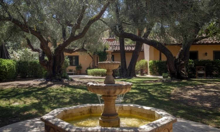 Mediterranean house garden