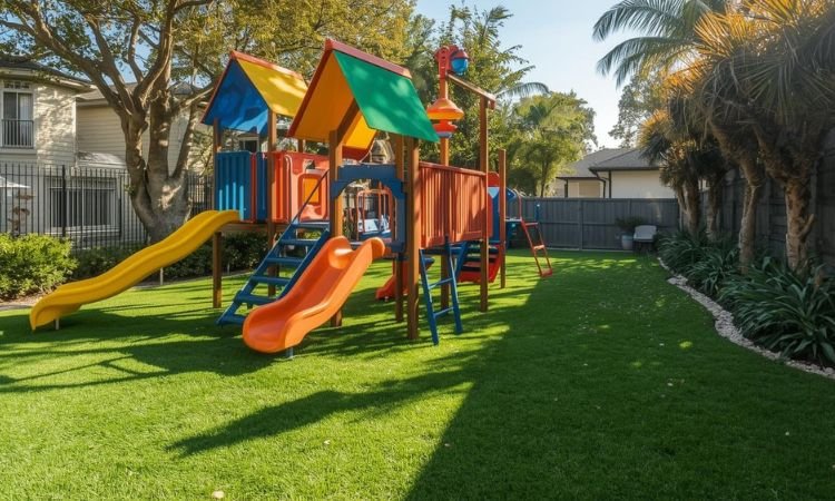 turf backyard ideas play areas