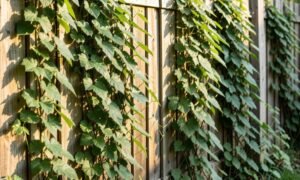 Backyard privacy fence