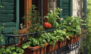 Balcony railing planters