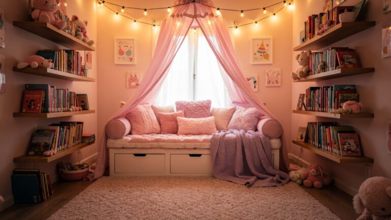 Cute Girls Reading Nook Ideas for a Cozy and Magical Little Retreat
